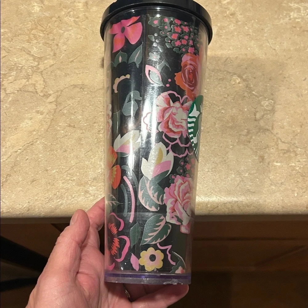 Starbucks Ban.do Midnight Flower Floral Cold Cup Venti Tumbler 24oz Bando HTF - Picture 5 of 8
